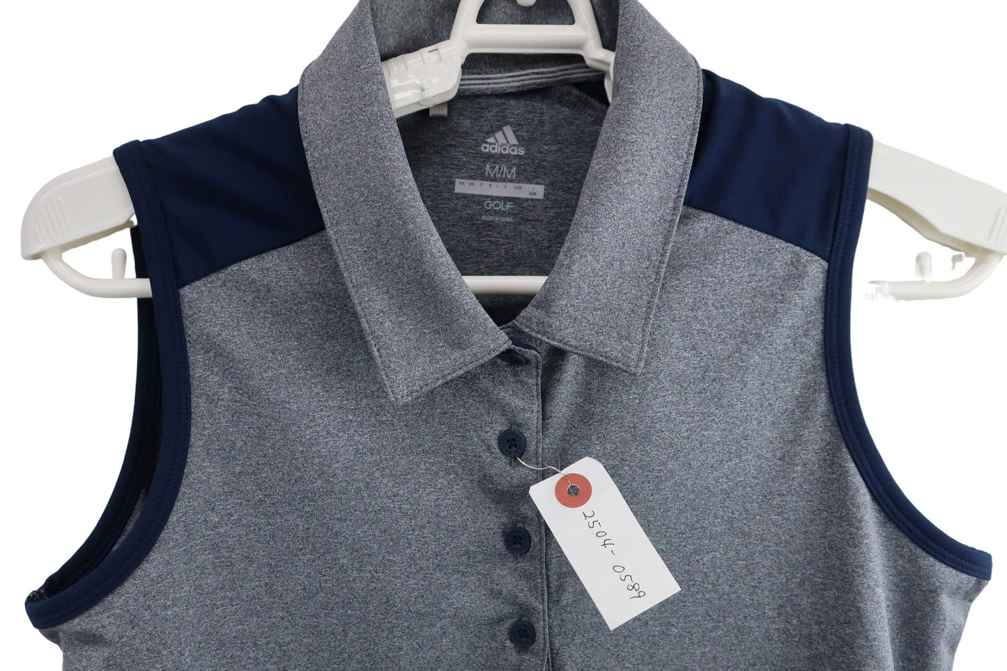 adidas(アディダス) ノースリーブポロシャツ グレー レディース M A-5