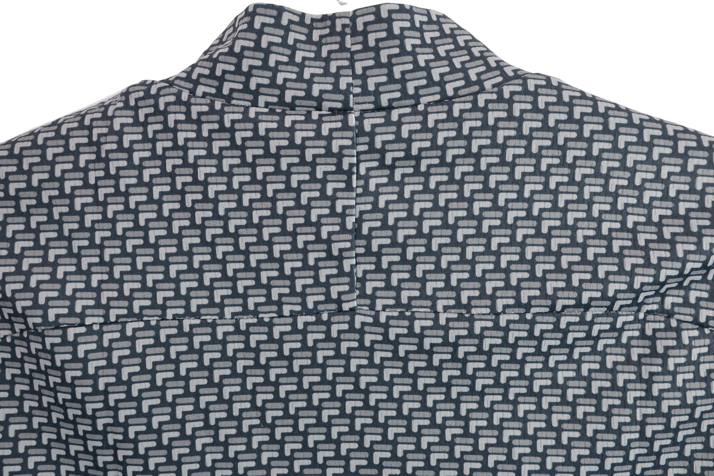 FILA GOLF(フィラゴルフ) 半袖モックネックシャツ グレーロゴ柄 レディース M A-6