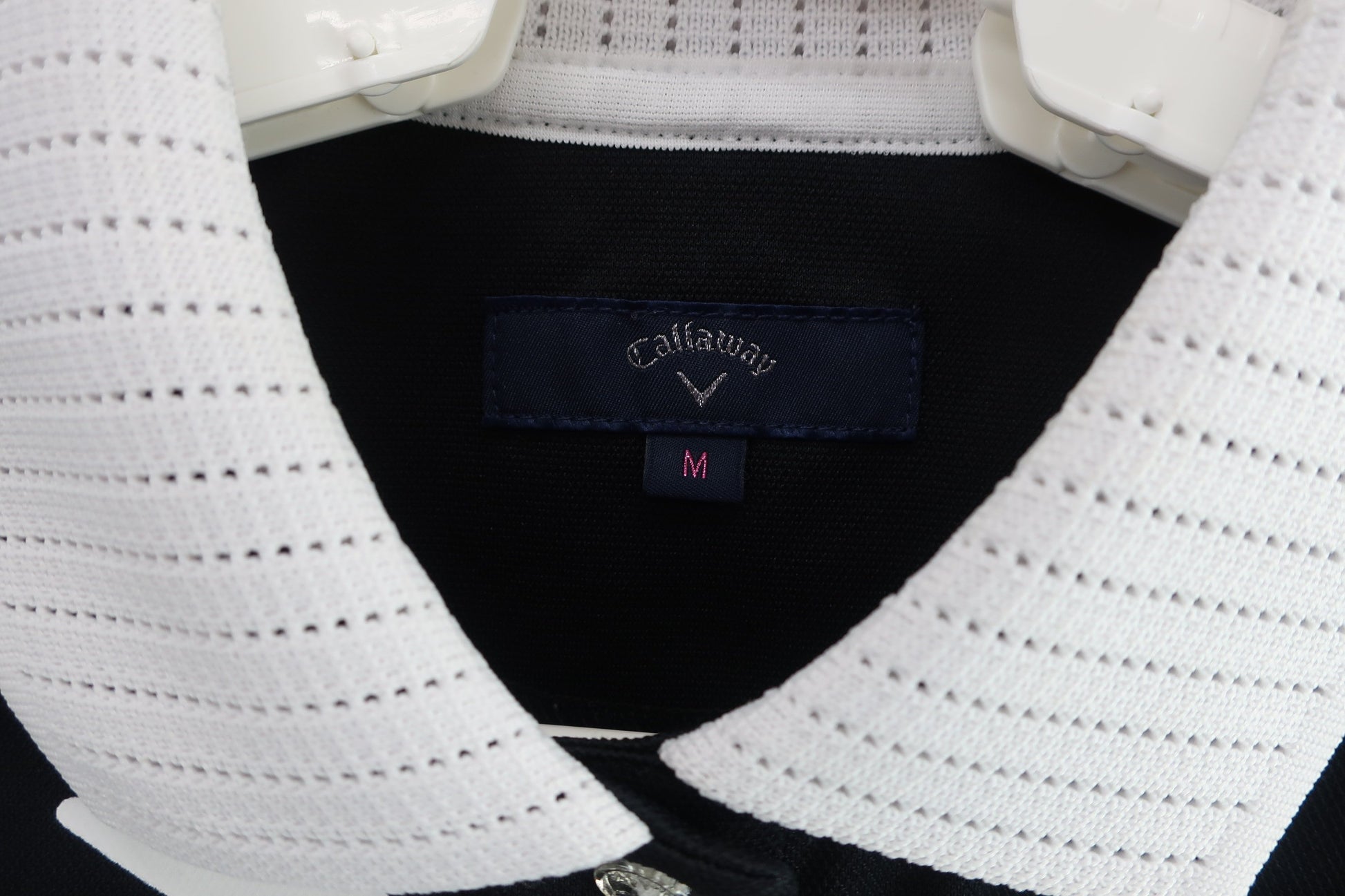 Callaway(キャロウェイ) ノースリーブポロシャツ 黒白 レディース M C22134213 A-4