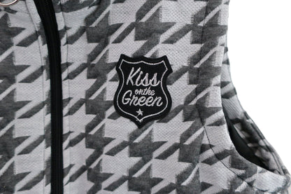 KISS ON THE GREEN(キスオンザグリーン) ベストスカート セットアップ 白グレー千鳥柄 レディース 3 S-2