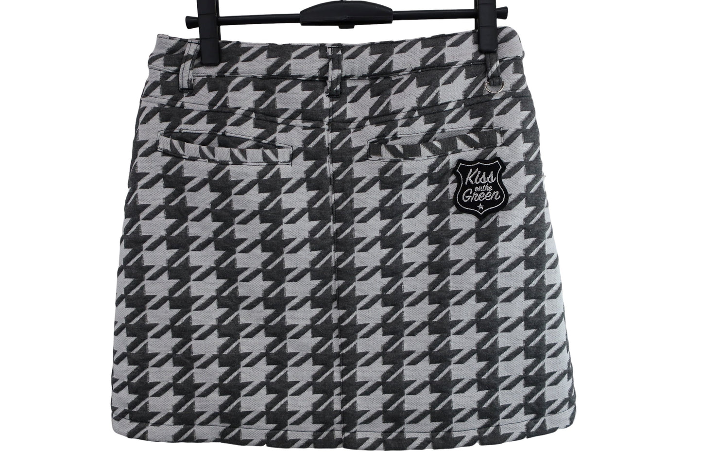 KISS ON THE GREEN(キスオンザグリーン) ベストスカート セットアップ 白グレー千鳥柄 レディース 3 S-7