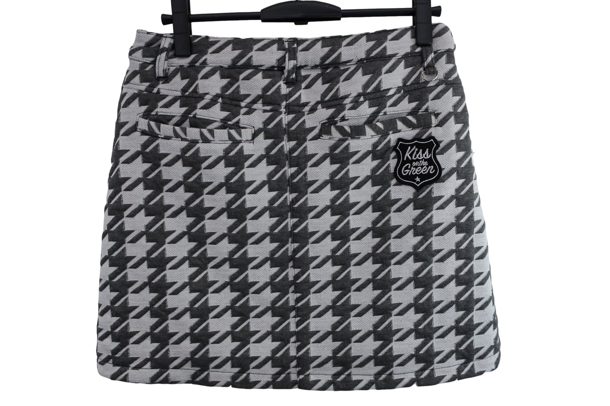 KISS ON THE GREEN(キスオンザグリーン) ベストスカート セットアップ 白グレー千鳥柄 レディース 3 S-7