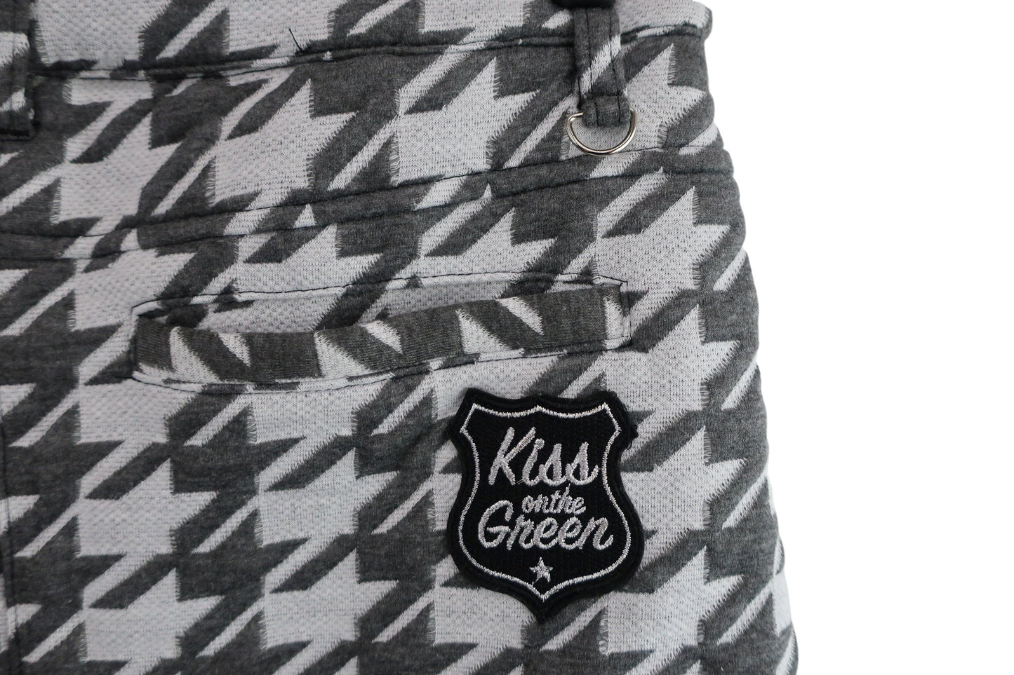 KISS ON THE GREEN(キスオンザグリーン) ベストスカート セットアップ 白グレー千鳥柄 レディース 3 S-8