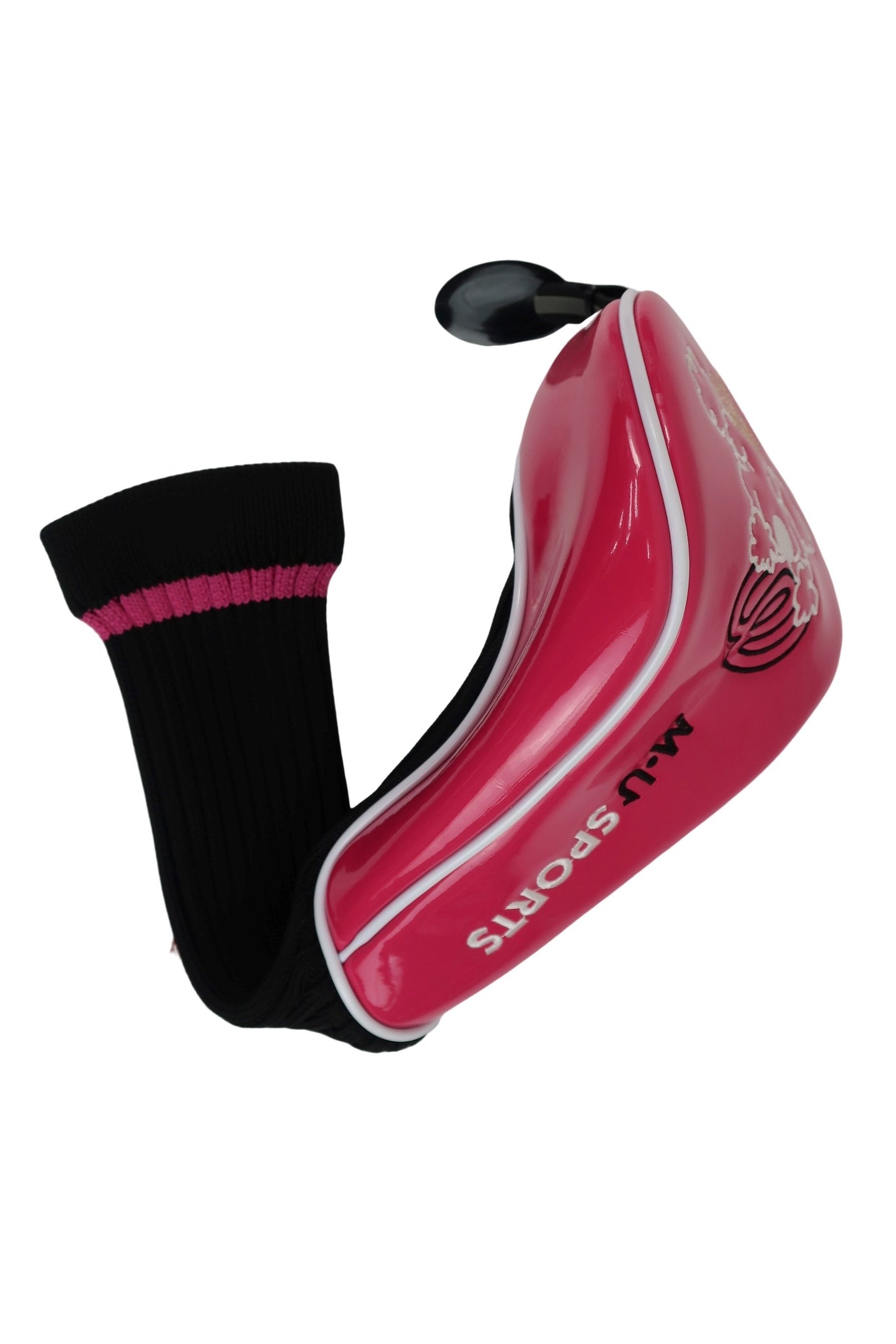 M.U SPORTS(エムユースポーツ) ヘッドカバー3点セット ピンク 1W 4W PTピン型 A-5