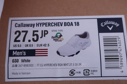 Callaway(キャロウェイ) ダイヤル式ゴルフシューズ 白 メンズ 27.5cm HYPERCHEV BOA 18 B-9