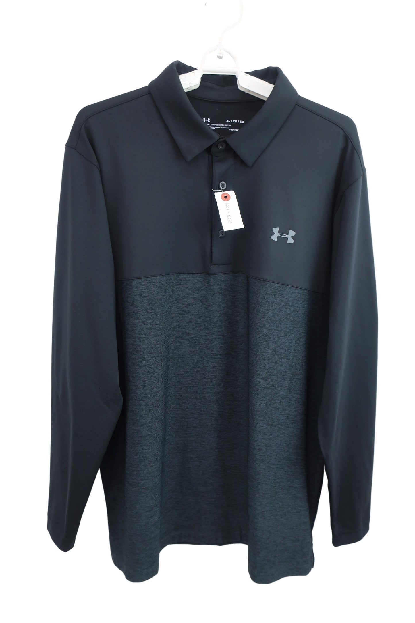 UNDER ARMOUR(アンダーアーマー) 長袖ポロシャツ 黒 メンズ XL A-1