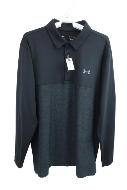 UNDER ARMOUR(アンダーアーマー) 長袖ポロシャツ 黒 メンズ XL A-1