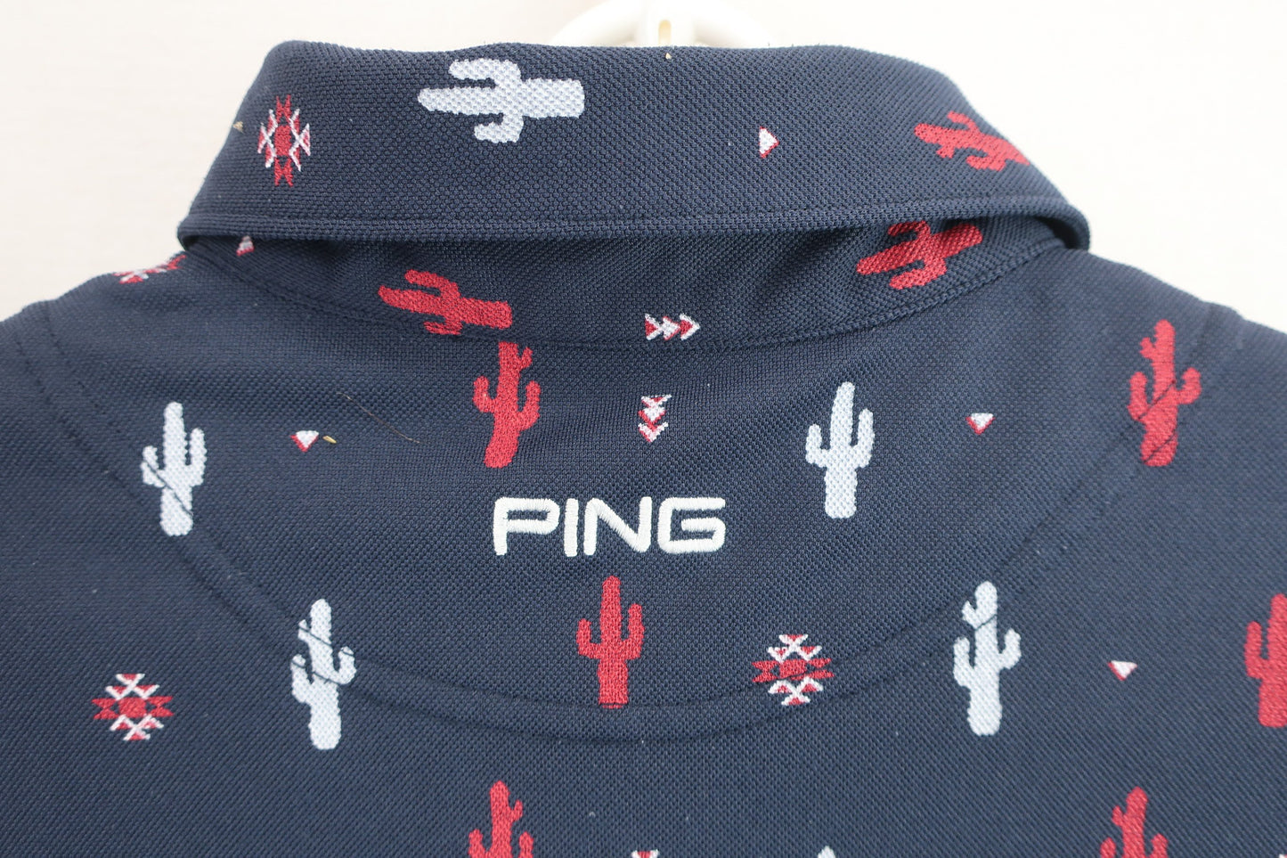 PING(ピン) ポロシャツ ネイビー柄 レディース L B-4