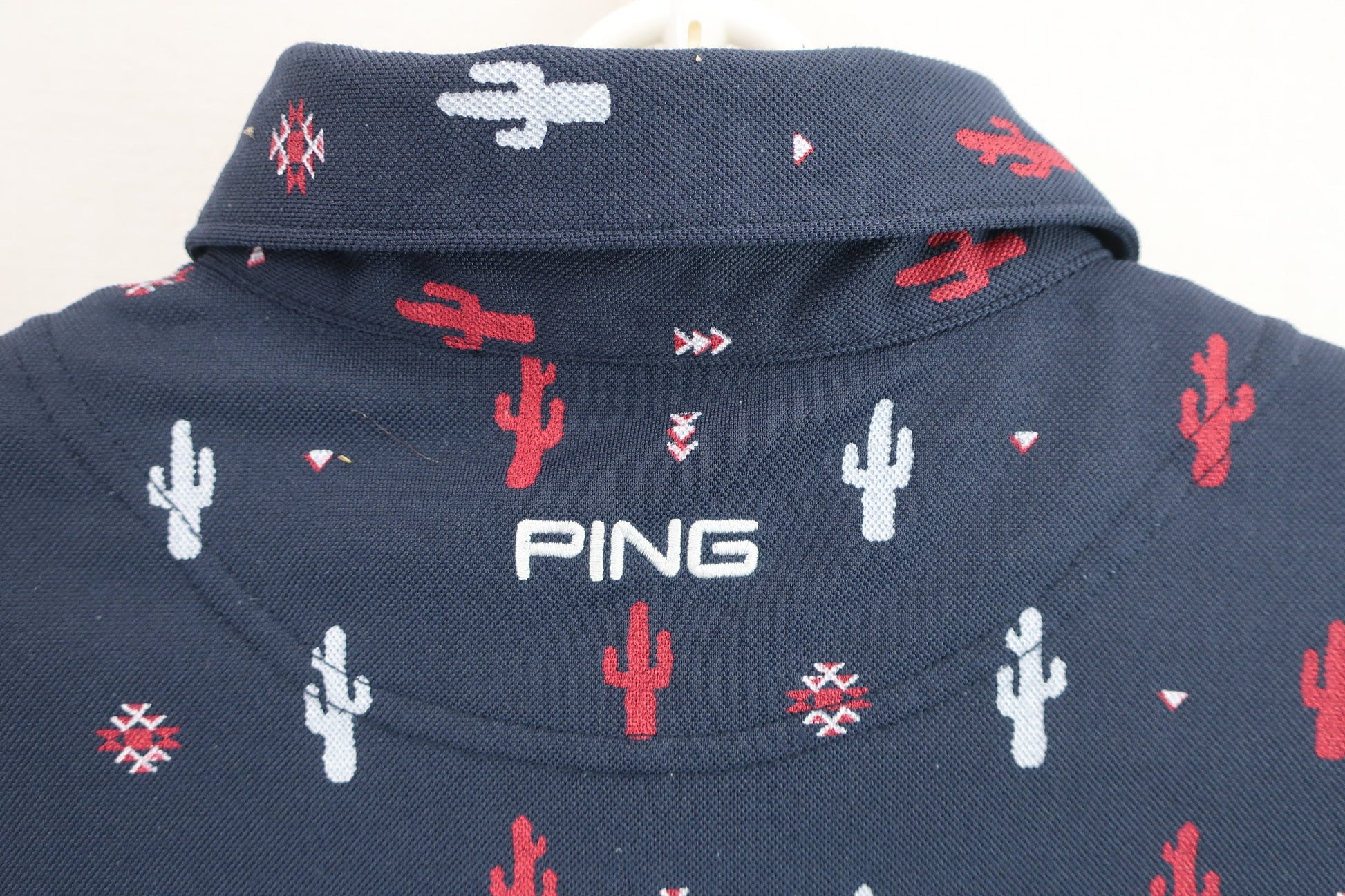 PING(ピン) ポロシャツ ネイビー柄 レディース L B-4