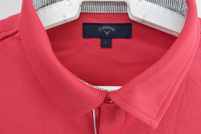 Callaway(キャロウェイ) 長袖ポロシャツ 赤 メンズ L C22133100 A-3
