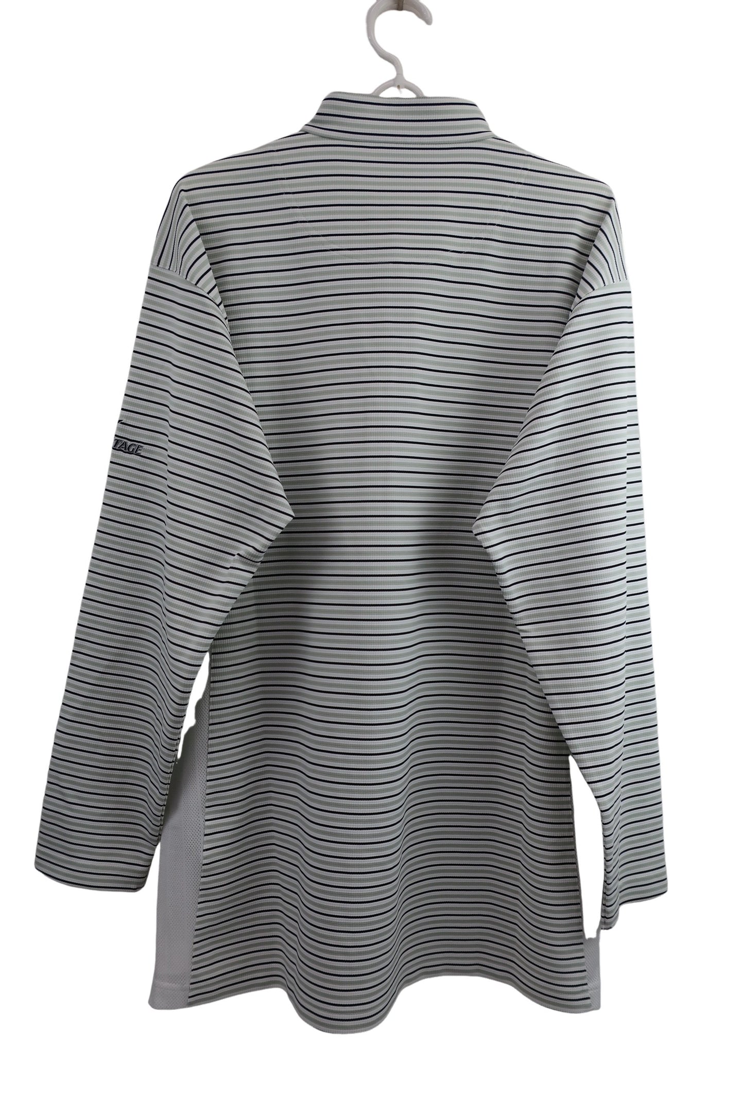 TOURSTAGE(ツアーステージ) ハーフジップシャツ 白グレーボーダー メンズ LL A-5