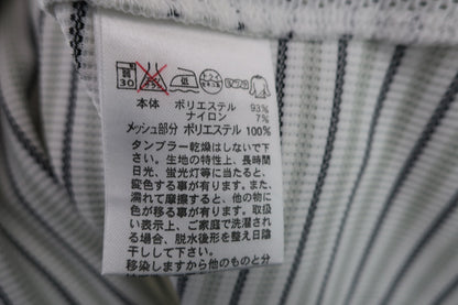 TOURSTAGE(ツアーステージ) ハーフジップシャツ 白グレーボーダー メンズ LL A-6