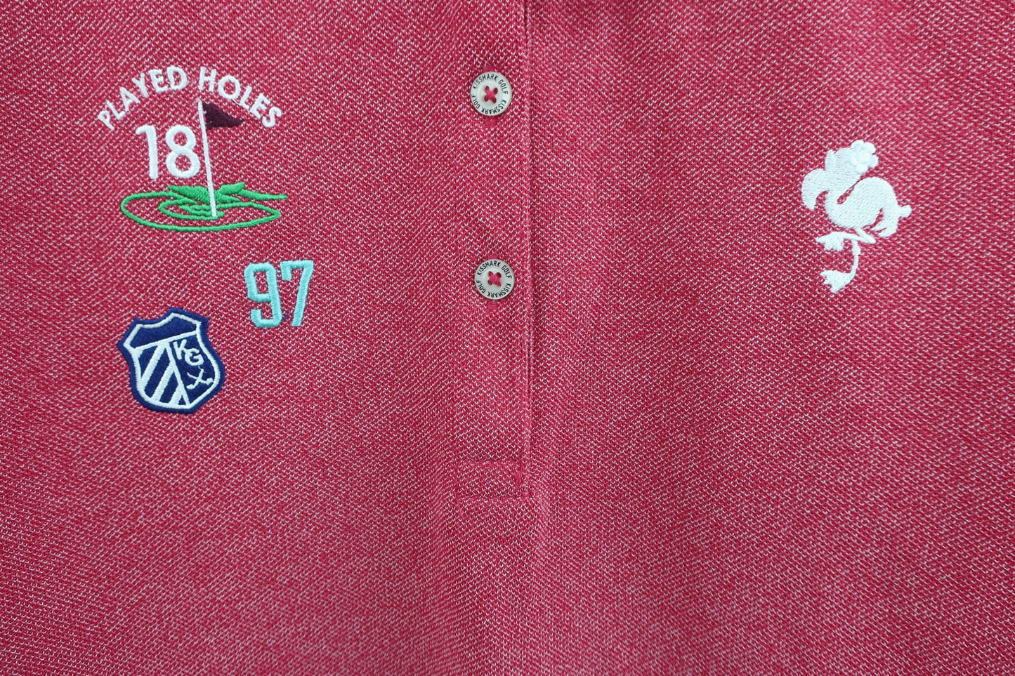 kissmark Golf(キスマークゴルフ) ポロシャツ 赤 レディース LL A-2