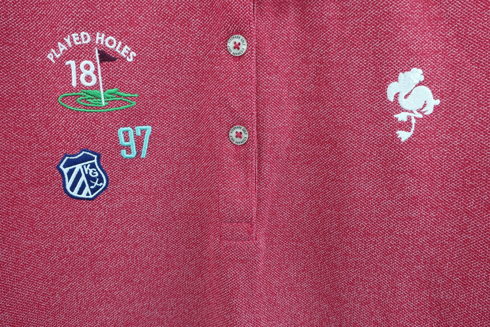 kissmark Golf(キスマークゴルフ) ポロシャツ 赤 レディース LL A-2