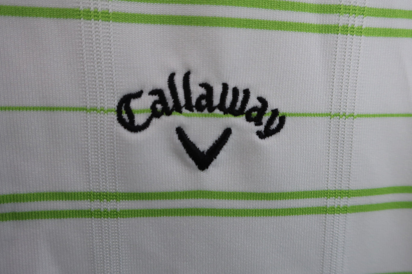 Callaway(キャロウェイ) ポロシャツ 白黄緑ボーダー レディース L 241-151893 A-2
