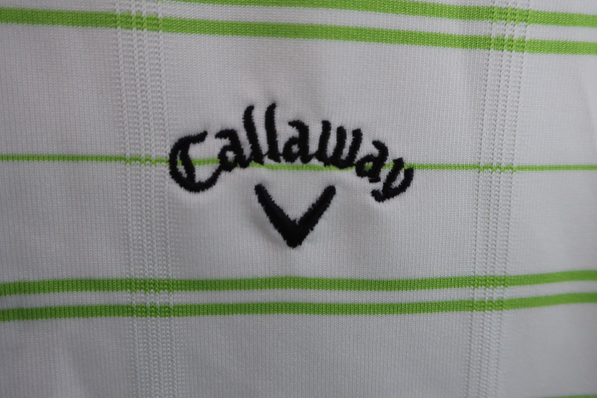 Callaway(キャロウェイ) ポロシャツ 白黄緑ボーダー レディース L 241-151893 A-2