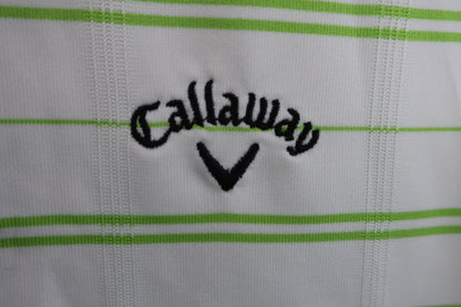 Callaway(キャロウェイ) ポロシャツ 白黄緑ボーダー レディース L 241-151893 A-2