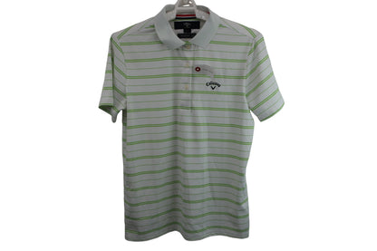 Callaway(キャロウェイ) ポロシャツ 白黄緑ボーダー レディース L 241-151893 A-1