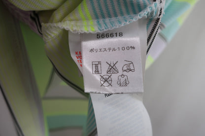 PUMA GOLF(プーマゴルフ) ポロシャツ 青緑紫黄色ボーダー レディース XL A-6