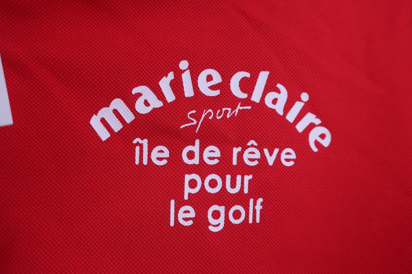 marie claire sport(マリ・クレール・スポーツ) ハーフジップシャツ 赤 レディース L A-2