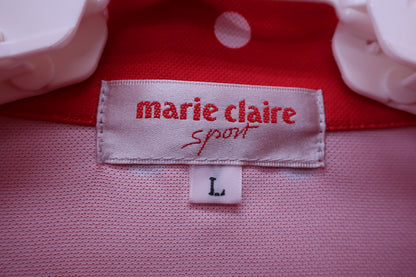 marie claire sport(マリ・クレール・スポーツ) ハーフジップシャツ 赤 レディース L A-3