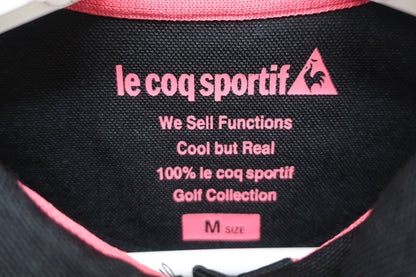 le coq sportif(ルコックスポルティフ) ポロシャツ 黒 レディース M A-4