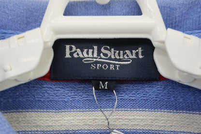 Paul Stuart SPORT(ポールスチュアートゴルフ) 長袖ポロシャツ 青白ボーダー メンズ M B-2