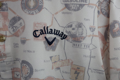 Callaway(キャロウェイ) ポロシャツ ベージュ系総柄 メンズ M 241-7157500 A-2