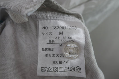 GOTCHA GOLF(ゴッチャゴルフ) ポロシャツ 白グレー総柄 メンズ M A-8