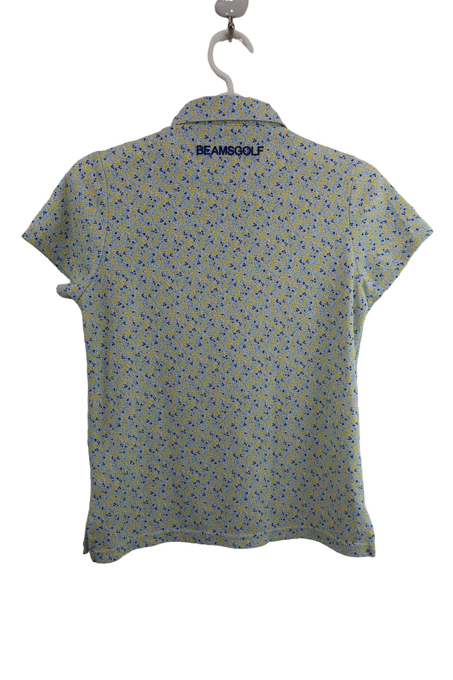 BEAMS GOLF(ビームスゴルフ) ポロシャツ 水色黄色花柄 レディース M A-5