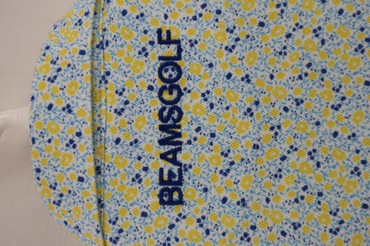 BEAMS GOLF(ビームスゴルフ) ポロシャツ 水色黄色花柄 レディース M A-6