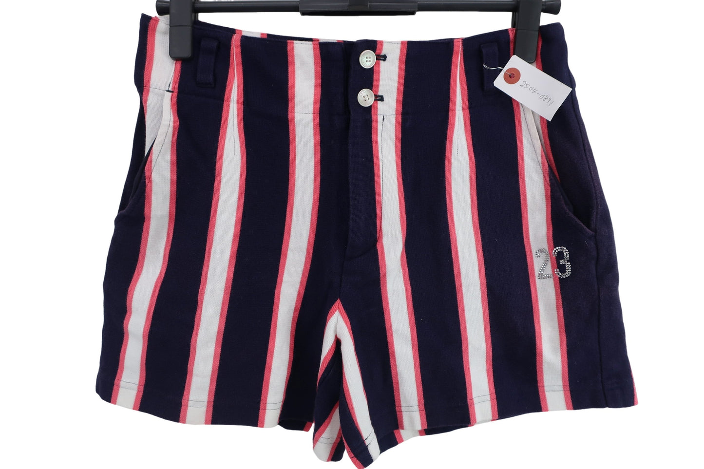 23区 GOLF(23区ゴルフ) ショートパンツ ネイビー白ストライプ レディース 64 B-1