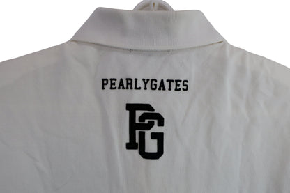PEARLY GATES(パーリーゲイツ) ポロシャツ 白ネイビー メンズ 4 053-260865 B-9