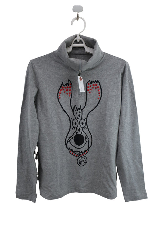 noisy noisy(ノイジーノイジー) 長袖ハーフジップシャツ グレー レディース 40 80393 A-1