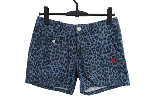 PEARLY GATES(パーリーゲイツ) ショートパンツ 青黒ヒョウ柄 レディース 1 055-132311 B-1