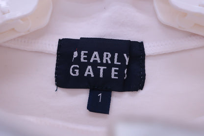 PEARLY GATES(パーリーゲイツ) 半袖モックネックシャツ 白 レディース 1 055-167021 B-3