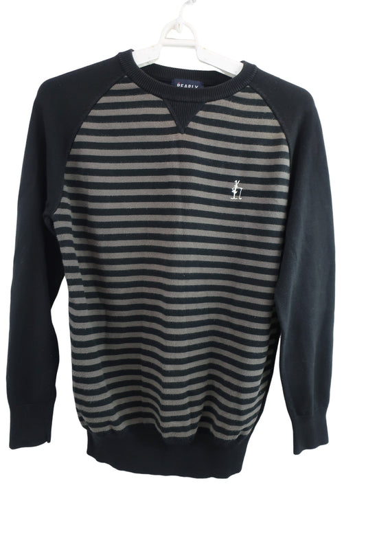 PEARLY GATES(パーリーゲイツ) ニットセーター 黒地グレーボーダー レディース 1 055-270002 B-1