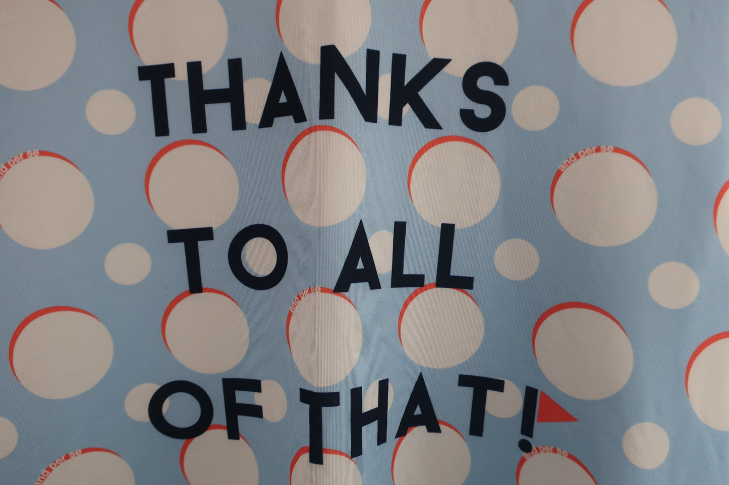 and per se(アンパスィ) 長袖モックネックシャツ 水色水玉模様 レディース M 9217FS/P1 A-2