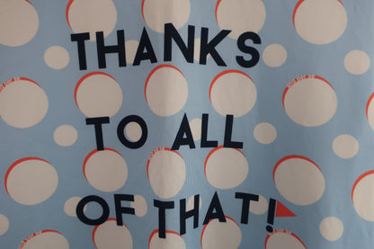 and per se(アンパスィ) 長袖モックネックシャツ 水色水玉模様 レディース M 9217FS/P1 A-2