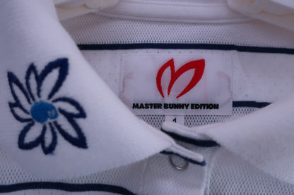 MASTER BUNNY EDITION(マスターバニーエディション) 半袖ポロシャツ 白ネイビボーダー レディース 1 159-160454 B-3