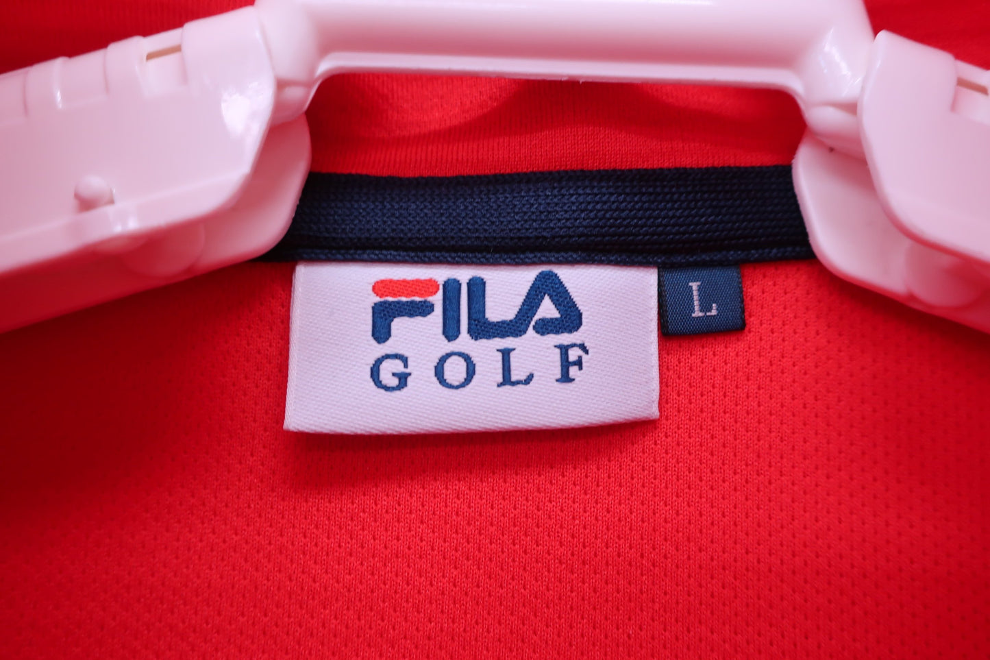 FILA GOLF(フィラゴルフ) 半袖ハーフジップシャツ 赤 レディース L A-3