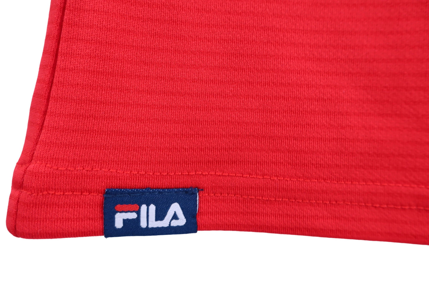 FILA GOLF(フィラゴルフ) 半袖ハーフジップシャツ 赤 レディース L A-4