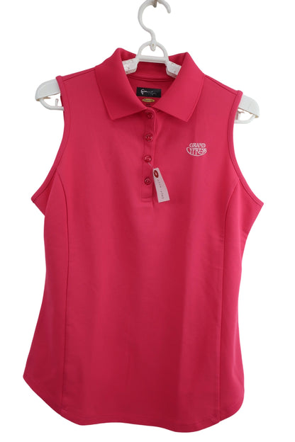 GREG NORMAN(クレグノーマン) ノースリーブポロシャツ パッションピンク レディース S A-1