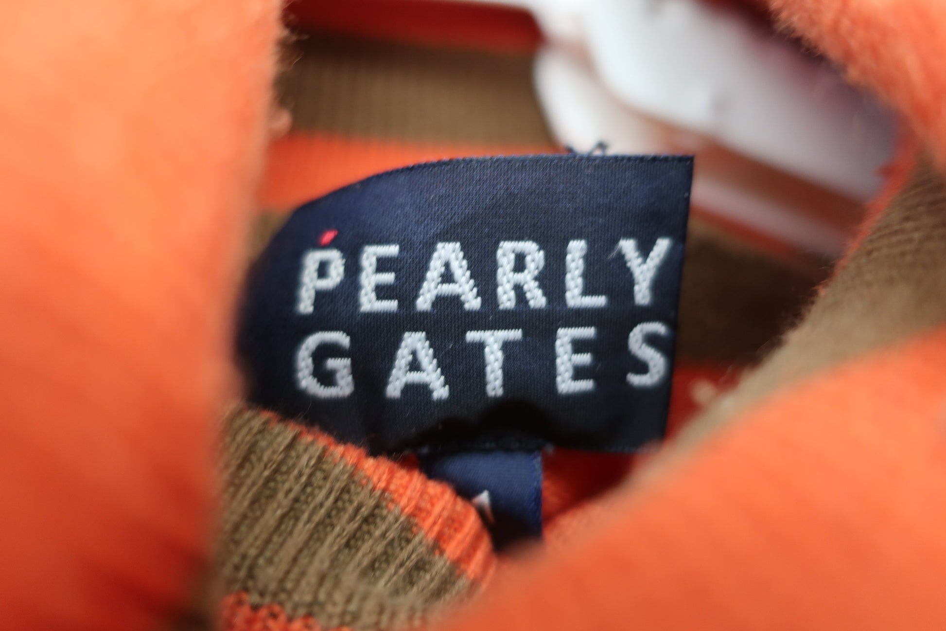 PEARLY GATES(パーリーゲイツ) ハイネックセーター オレンジ茶色ボーダー レディース 1 C-3