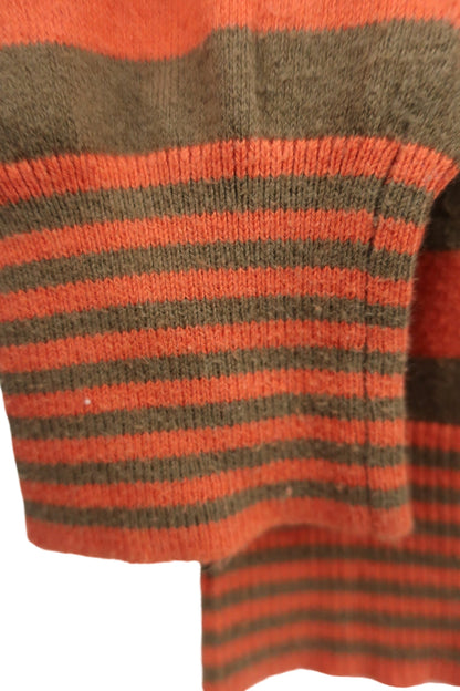 PEARLY GATES(パーリーゲイツ) ハイネックセーター オレンジ茶色ボーダー レディース 1 C-8