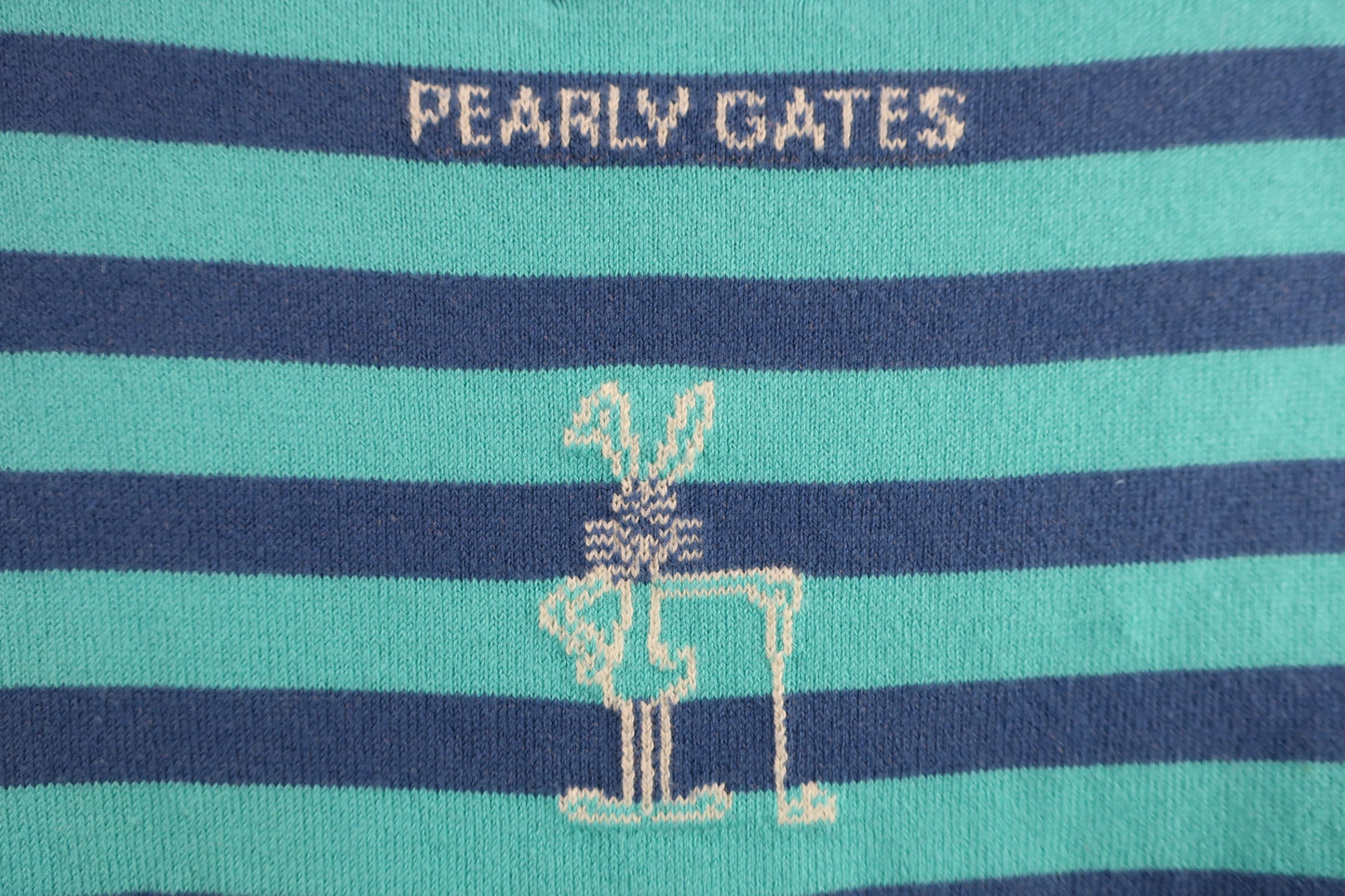 PEARLY GATES(パーリーゲイツ) ハイネックセーター 青水色ボーダー レディース 1 B-6