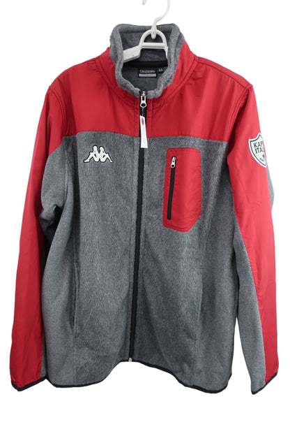 Kappa(カッパ) フリースジャケット グレー赤 メンズ LL A-1