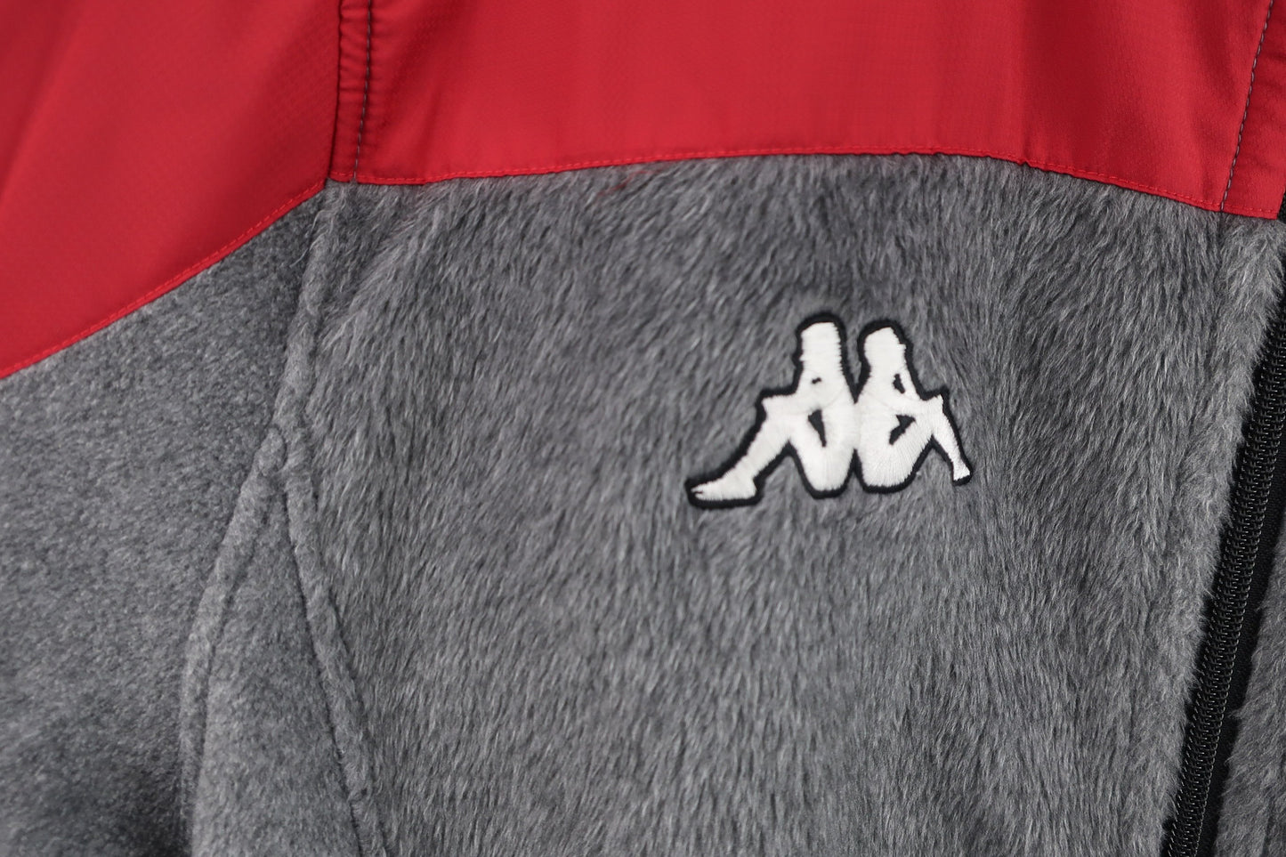 Kappa(カッパ) フリースジャケット グレー赤 メンズ LL A-2