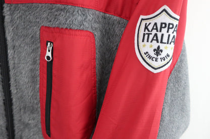 Kappa(カッパ) フリースジャケット グレー赤 メンズ LL A-3