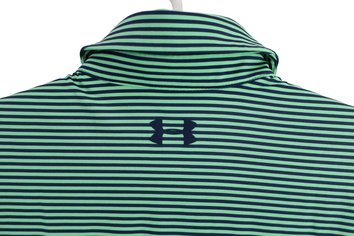 UNDER ARMOUR(アンダーアーマー) ポロシャツ 黄緑ネイビーボーダー メンズ LG A-6